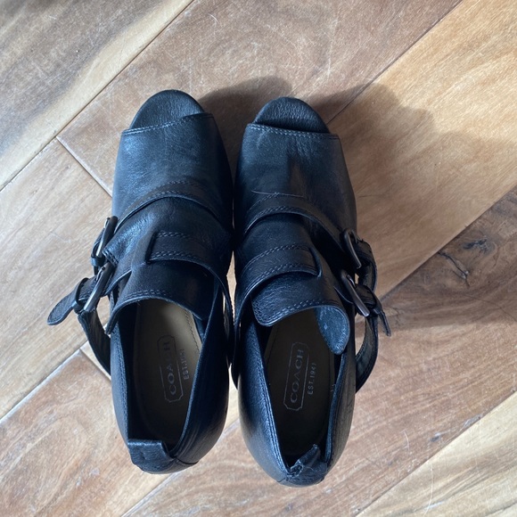 Leather coach bootie heels - Picture 2 of 4